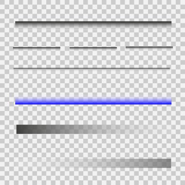 Kağıt kağıt gölge etkisi. Reklam afiş şablonları için ayarlanmış vektör saydam gerçekçi gölgeler. Çarpma katmanı efektli vektör gölgesi.
