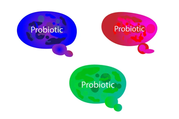 Probiotika Bakterien Logo Präbiotisches Lactobacillus Icon Design Medizinische Symbole Nahtlose — Stockvektor