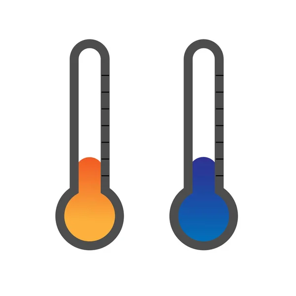 Thermometer Icoon Vector Celsius Fahrenheit Meting Van Warme Koude Temperatuur — Stockvector