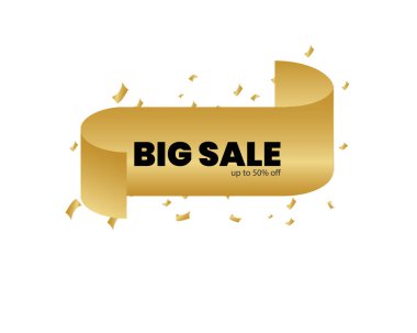 Büyük satış afişi. Teyp. Vektör illüstrasyonu