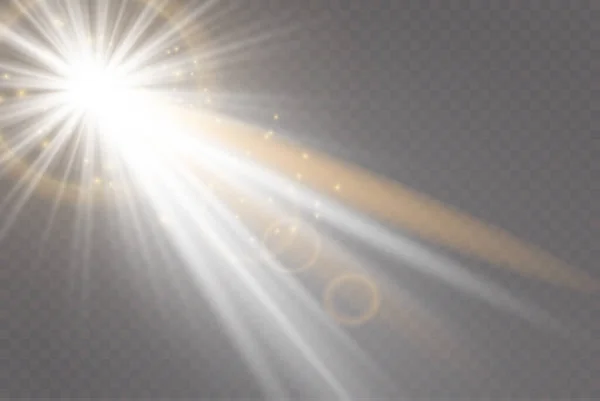 Vector Transparant Zonlicht Speciale Lens Flare Licht Effect — Stockvector