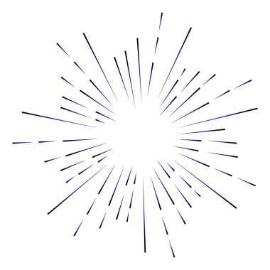 Beyaz arkaplanda yıldız patlaması tasarımı ögesi