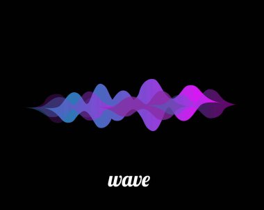 Ses dalgası çizgileri çizimi. Renkli gradyan hareket soyut arkaplan.