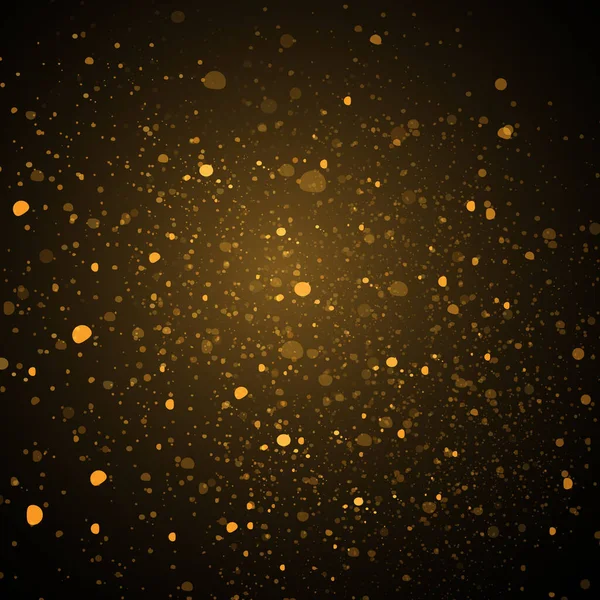 Золоті Абстрактні Блискітки Або Блискучі Вогні Святковий Золотий Фон Дефокусовані — стоковий вектор