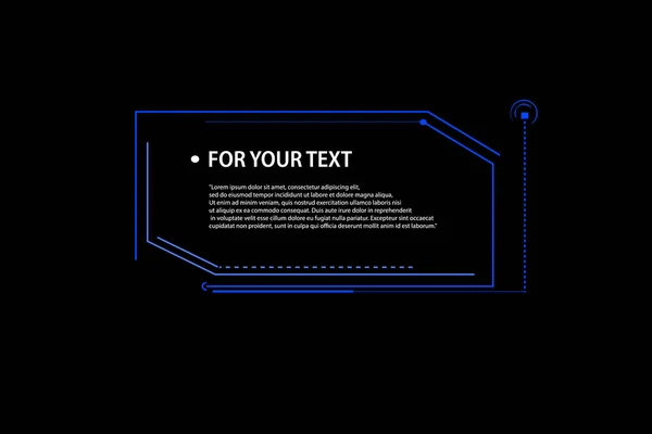 Digital Information Label Black Background Layout Element Web Brochure Presentation — Stock Vector