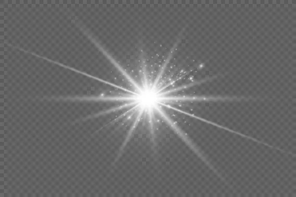 Διάνυσμα Διαφανές Φως Του Ήλιου Ειδικό Φως Φωτοβολίδα Επίδραση Ηλιαχτίδα — Διανυσματικό Αρχείο