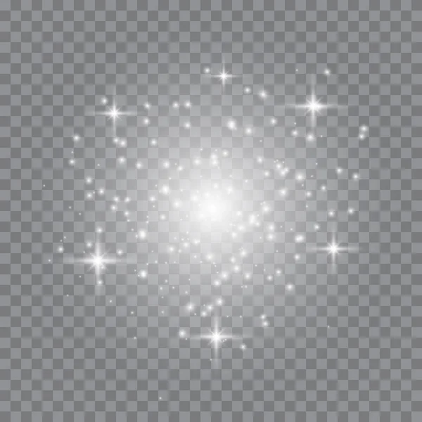 Ilustración Abstracta Onda Brillo Blanco Vectorial Huella Polvo Estrella Blanca — Vector de stock
