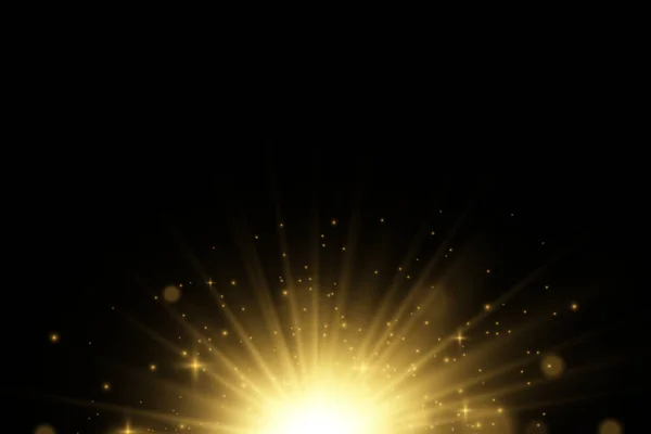 透明な背景に点滅 ライト 輝きのセット — ストックベクタ