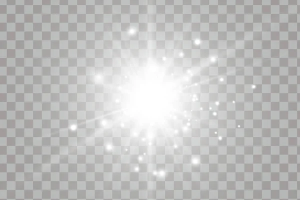 ベクトル透明太陽光特殊レンズフレア効果 — ストックベクタ