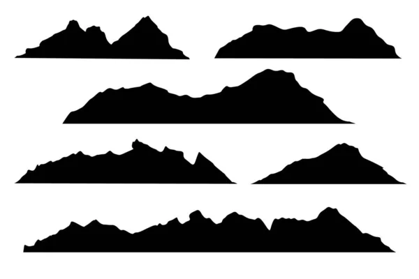 Silhouettes Mountains White Background — Stock Vector