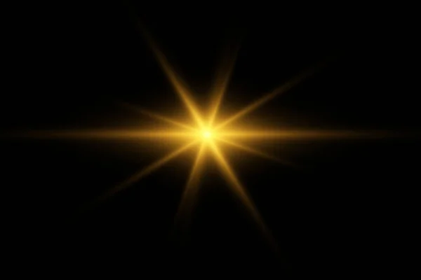 Uppsättning Blixtar Ljus Och Gnistrar Transparent Bakgrund — Stock vektor