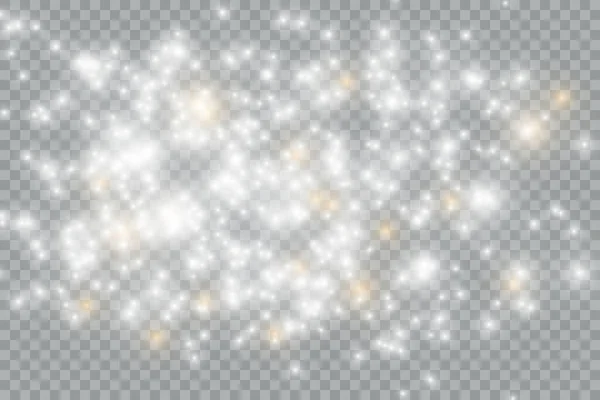 Efecto Luz Brillante Estallido Con Destellos Sobre Fondo Transparente Estrella — Vector de stock