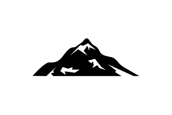 Σιλουέτες Των Βουνών Λευκό Φόντο — Διανυσματικό Αρχείο