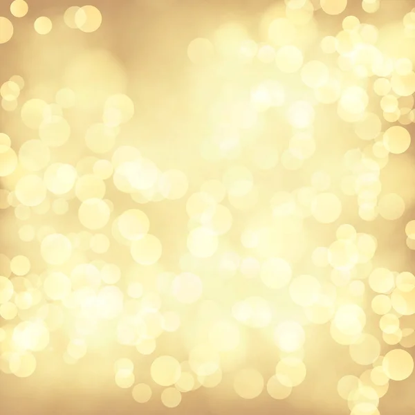 Gold Bokeh Abstrakten Festlichen Hintergrund Goldenes Weihnachtslicht Leuchtet Hell Urlaub — Stockvektor