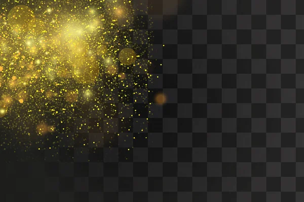 Goud Wit Glitter Abstracte Bokeh Achtergrond Kerstmis — Stockvector