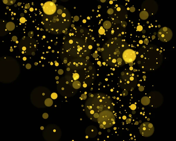 黄金のボケの光の背景 粒子でキラキラ効果 魔法のオーバーレイダスト グライトブラーの質感 — ストックベクタ