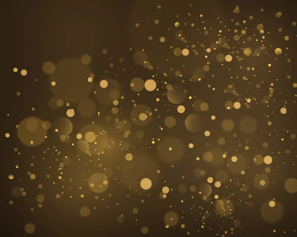 Fundo Luminoso Dourado Festivo Com Bokeh Luzes Coloridas Conceito Natal — Vetor de Stock