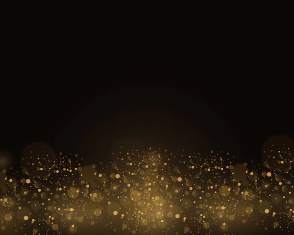 Святковий Золотий Світлий Фон Барвистими Вогнями Боке Різдвяна Концепція Абстрактні — стоковий вектор