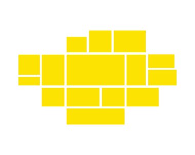 Fotoğraflar ve resimler, fotoğraf kolajı, fotoğraf bulmaca için vektör çerçeve. Şablonları kare fotoğraf veya çizim için kolaj. Vektör Mood Kurulu marka tanıtımı