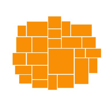 Fotoğraflar ve resimler, fotoğraf kolajı, fotoğraf bulmaca için vektör çerçeve. Şablonları kare fotoğraf veya çizim için kolaj. Vektör Mood Kurulu marka tanıtımı