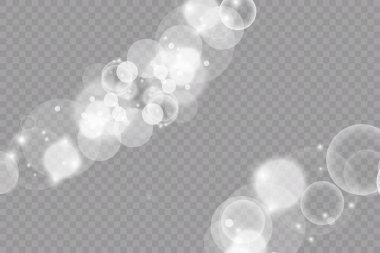 Parlak ışık efekti. Vektör çizimi. Noel flaşı. toz