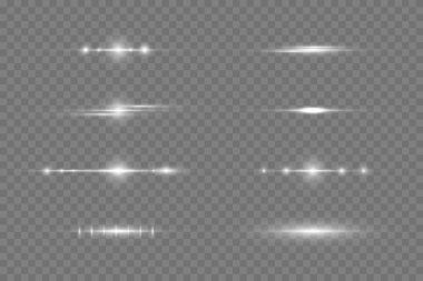 Şeffaf güneş ışığı vektörü. Özel lens ışık efekti..