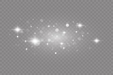 Yatay ışık ışınları, flaş beyaz yatay lens fişekleri, lazer ışınları, şeffaf arkaplanda parlak beyaz bir çizgi, güzel bir ışık parlaması, parlak altın parıltısı, vektör illüstrasyonu,.