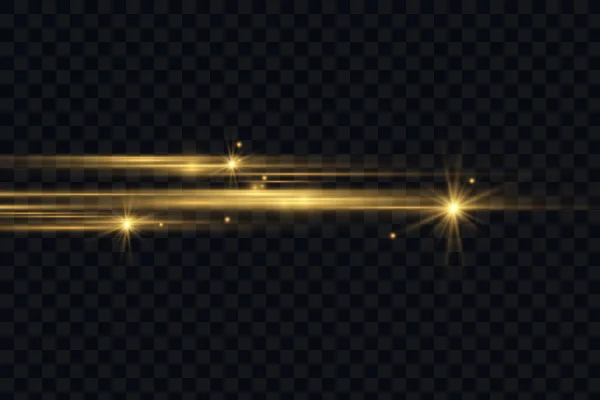 Les Étincelles Poussière Les Étoiles Dorées Brillent Avec Une Lumière — Image vectorielle