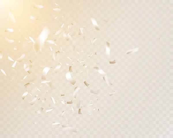Fête Fond Abstrait Confettis Argent — Image vectorielle