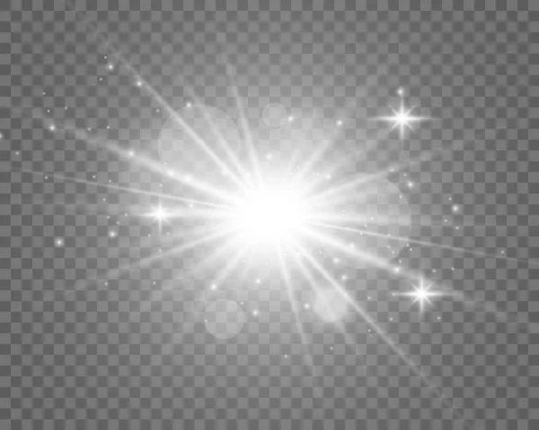 Λαμπερό Φως Επίδραση Διαφανές Φόντο Vector Εικονογράφηση — Διανυσματικό Αρχείο