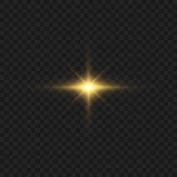 Zářící Efekty Světla Blesku Výbuchu Hvězd — Stockový vektor