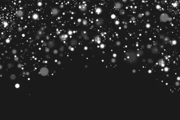 Bokeh Brillant Isolé Sur Fond Transparent Noël Neige Blanche — Image vectorielle