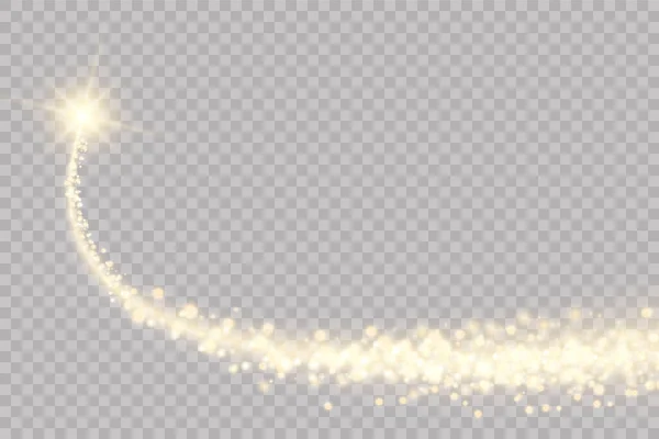 Белые Искры Золотые Звезды Блестят Специальным Светом Вектор Сверкает Прозрачном — стоковый вектор