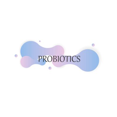 Probiyotik bakteri logosu. Basit düz stil trend modern logottip grafik tasarımı beyaz arkaplanda izole edilmiştir. Prebiyotik, Lactobacillus Vektör Simgesi Tasarımı.
