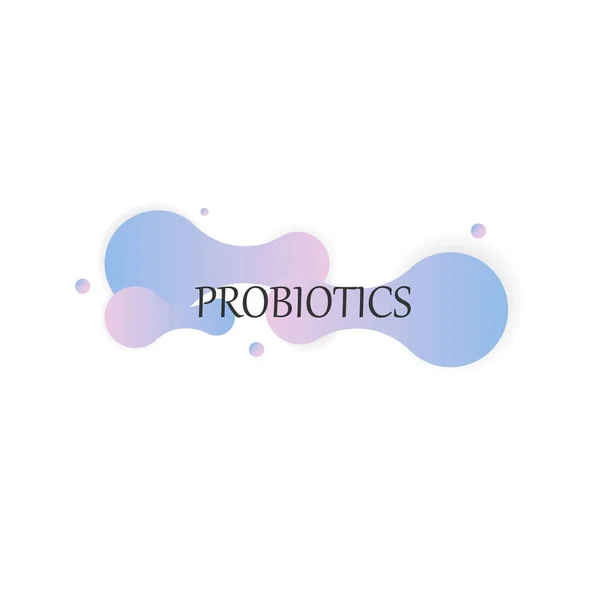 Logo Des Bactéries Probiotiques Simple Tendance Style Plat Design Graphique — Image vectorielle