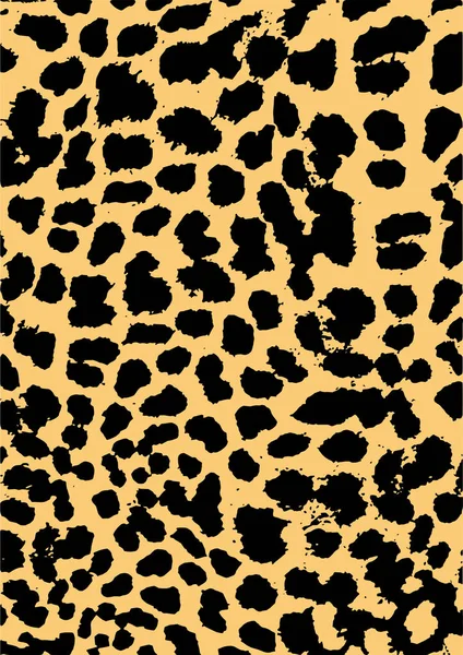 分離されたヒョウ皮膚パターン ベクトル ブラック パターンのイラスト — ストックベクタ