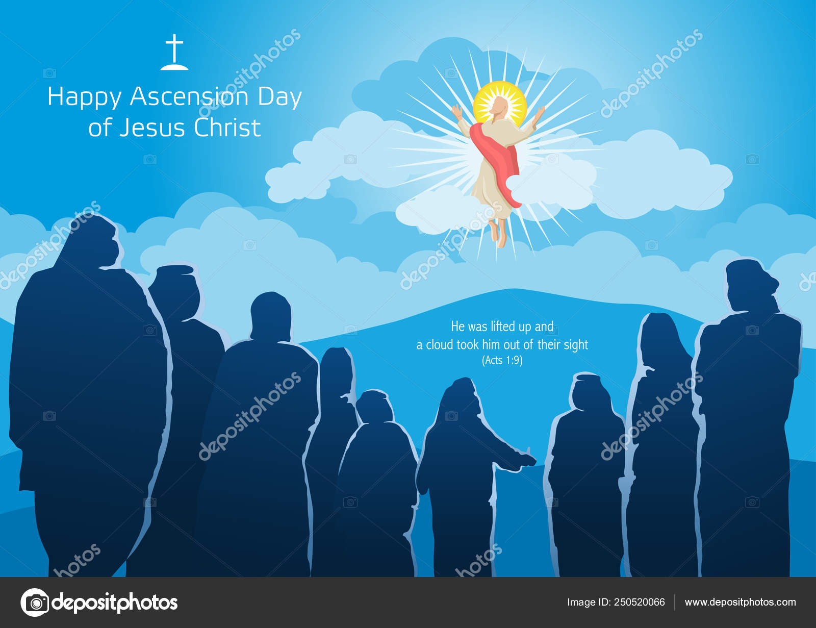 Happy Ascension Day of Jesus Christ Stock Vector Image by ©tujuh17belas