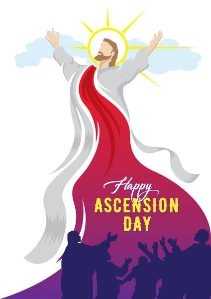 Happy Ascension Day of Jesus Christ — Stock Vector