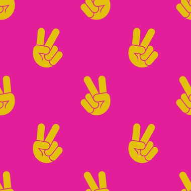 Barış el sembolü desen