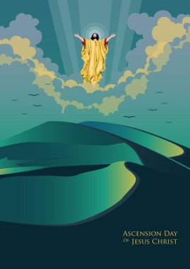 İsa Mesih 'in yükseliş gününün bir gösterimi.