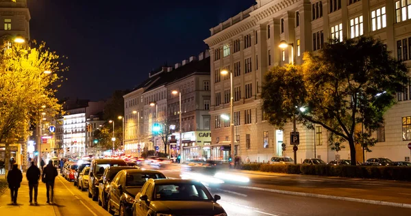Wien Häuser Mit Alter Schöner Architektur Die Von Hellem Licht — Stockfoto