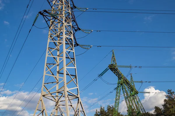 High-voltage power line, steel engineering structure