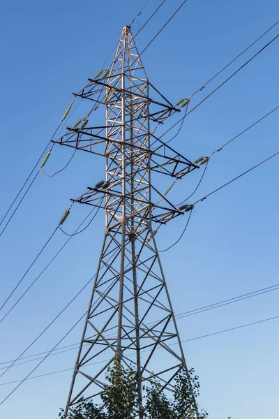 High-voltage power line, steel engineering structure