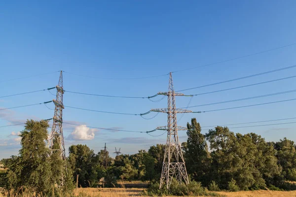 High-voltage power line, steel engineering structure