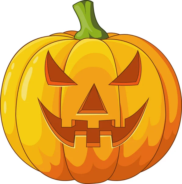 Ilustración Vectorial Calabaza Halloween Miedo — Vector de stock