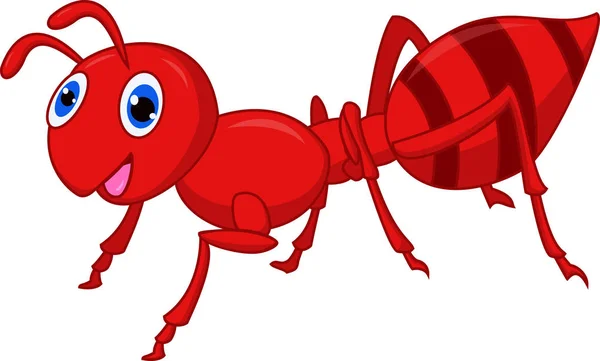 Vector Illustration Happy Ant Cartoon — Stock Vector