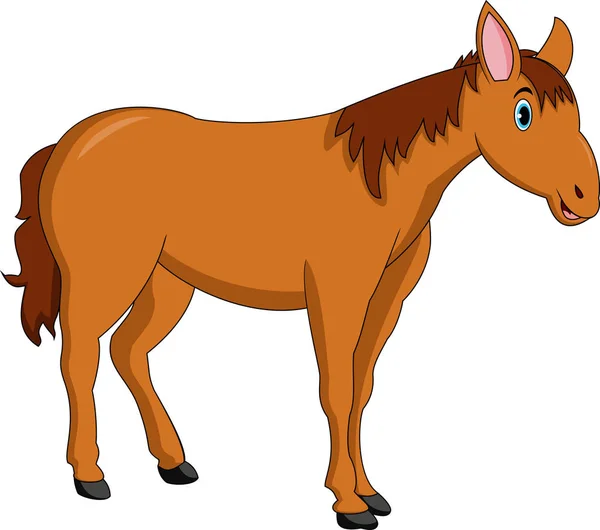 Vectorillustratie Van Cute Paard Cartoon — Stockvector