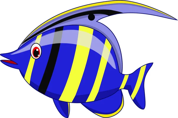 Vector Illustration Cute Fish Cartoon — Stock Vector
