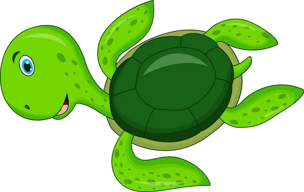 Illustration Vectorielle Tortue Dessin Animé Mignon — Image vectorielle