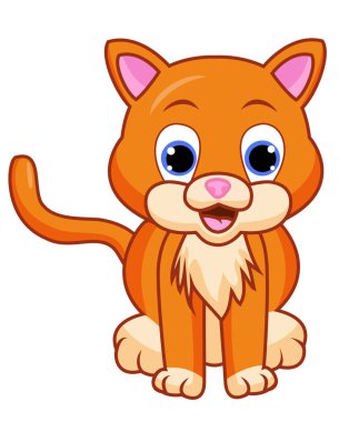 Şirin kedi çizgi filminin vektör çizimi
